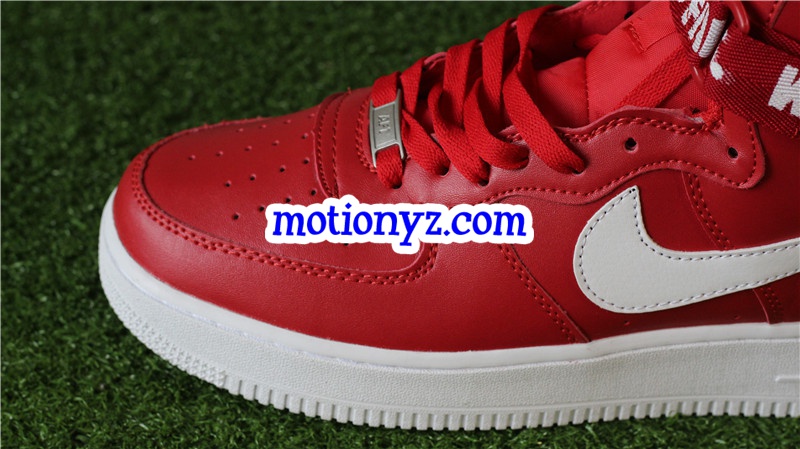 Supreme x Authentic Nike Air Force 1 High Supreme SP Red